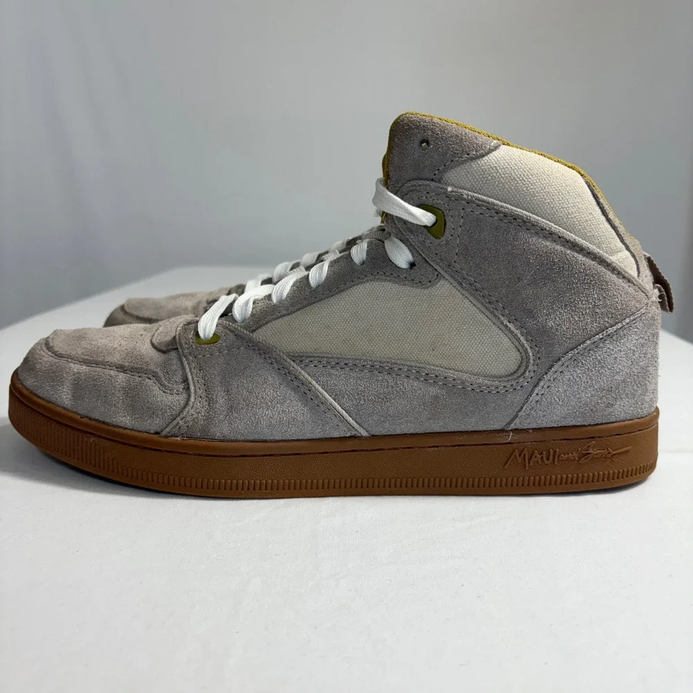 Maui and Sons Beige Suede Leather High Top Sneakers Skate‎ Shoes Mens 9